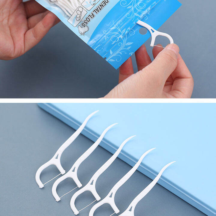 C.three Dental Floss 100pcs/bag Flosser Teeth Toothpick stick Dental