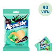 Kẹo Alpenliebe Hương Bạc Hà Nhân Sôcôla Gói 90 Viên