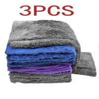 3pcs Car Wash Microfiber Towel Cleaning Drying Car Polishing Cloth Soft Edgeless Car Detailing Waxing Towel 40X40CM 350GSM