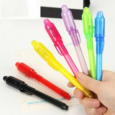 14pcs UV Light Pen Invisible Magic Pencil Secret Fluorescent Pen for Writing Pad Kids Child Drawing Painting Board