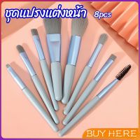 BUY HERE ชุดแปรงแต่งหน้า 8  ชิ้น แปรงคิ้ว แปรงปัดแก้ม makeup brush set