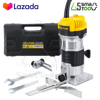 DELTON เครื่องเซาะร่อง เร้าเตอร์ ทริมเมอร์ 820 วัตต์ 1/4 นิ้ว เครื่องเซาะร่องไม้ Wood Trimmer รุ่น ETD-370