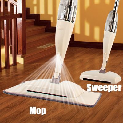 4-in-1 Spray Mop Broom Set Mop Wooden Floor Flat Mops Home Cleaning Tool Household with Reusable Microfiber Pads Lazy Mop