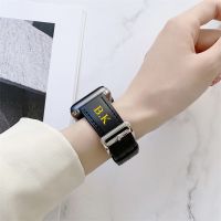 Tali Kulit Huruf Inisial Kustom Nama Mewah untuk Apple IWatch Seri 7 SE 6 5 4 3 Band untuk IWatch 41Mm 45Mm 38/40Mm 42/44Mm