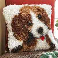 Dropshipping Dog picture Cushion Latch Hook Kits Pillow Printing DIY Craft Cross Stitch Needlework Nylon Crocheting accessories