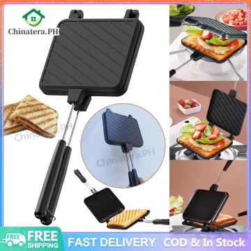 Best Gift!Hot Sandwich Maker Hot Dog Toaster Double-Sided Sandwich Baking  Pan Frying Pan Grilled Cheese Maker Nonstick Sandwich Maker Flip Grill Pan  For Breakfast 