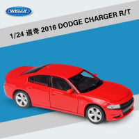 WELLY 1:24 2016 DODGE CHARGER Rt รถสปอร์ตจำลองสูง D Iecast รถโลหะอัลลอยรุ่นรถของเล่นสำหรับเด็กของขวัญคอลเลกชัน B88