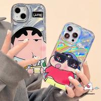 ✱❈☋ เคสโทรศัพท์มือถือ ลายการ์ตูนชินจัง 3D สร้างสรรค์ สําหรับ IPhone 7Plus 11 13 14 12 Pro MAX 8 6 6S Plus X XR XS MAX SE 2020