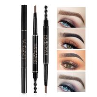 Handaiyan 5 Color Automatic Rotating Double Headed Waterproof Non Blooming Triangle Eyebrow Pencil Makeup Cosmetic Gift