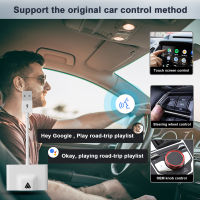 Wireless Auto Car Adapter Plug Play WiFi Online Update Wireless CarPlay Adapter WIFI 2.4G5GHz พร้อมตัวแปลง USB สำหรับ IOS Androi