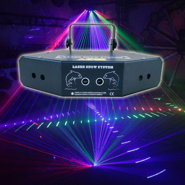 ESHINY G12 6 Lens RGB Laser Lines Beam Stage DJ Light Dance Bar ...