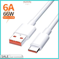 ROYAlbelley 6A 2เมตร,ซูเปอร์สายชาร์จแบบเร็ว66วัตต์ USB Type-C สำหรับ Xiaomi Huawei