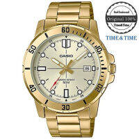 Time&amp;Time CASIO Standard นาฬิกาข้อมือผู้ชาย สีทอง สายสแตนเลส รุ่น MTP-VD01G-9EVUDF (ประกัน CMG)