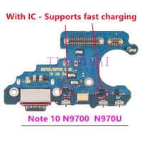 บอร์ดไมโครโฟนดั้งเดิมชาร์จพอร์ตแท่นวาง Samsung Galaxy Note 10สายเคเบิ้ลยืดหยุ่นสำหรับ20 Ultra Plus N981B N981U N986U N986B N981F
