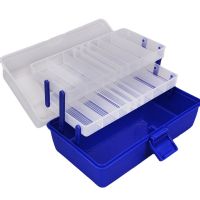 （QIQI tool） 29.4X18.7X15Cm 3ชั้นกล่องเครื่องมือฮาร์ดแวร์ตกปลา BaitFishing BoatBox FoldingOrganizer Bmx Parts