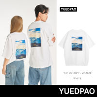 Yuedpao Limited Collection ฉลองครบรอบ 4 ปี รับประกันไม่ย้วย 2 ปี เสื้อยืดโอเวอร์ไซส์ The Journey 4Year Vintage2 สี White