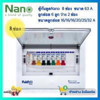 ตู้คอนซูมเมอร์ NANO Plus  ขนาด 8 ช่อง เมนกันดูด RCBO แบบเกาะราง ตู้โหลดกันดูด/ตู้ควบคุมไฟ นาโนพลัส