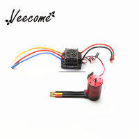 【 Veecome✨】มอเตอร์ไร้แปรงถ่าน3660กันน้ำ2600kv/3100kv/3800kv/4200kv พร้อมวงจร Esc ไร้ถ่าน80a ใช้ได้กับ Traxxas ดับบลิวแอลทอยอาร์ซีรถยนต์1/8/1/10 Tamiya