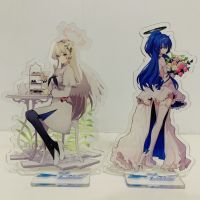 【LZ】❅  Azul Arquivo Jogo Figuras Stands Sunashi Shiroko Cosplay Sorasaki Hina personagem modelo acrílico presentes de Natal fãs 15cm