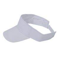 Visor Sun Plain Hat Sports Cap Colors Golf Tennis Beach New Adjustable Men Women-White