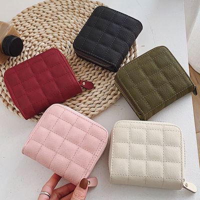【CC】 Fashion Small Wallet with Coin Purse Leather Purses Ladies Korean Version Card Pack New In