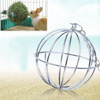 1Pcs Rabbit Grass Ball Stainless Steel Rat Hamster Hanging Rack Food Dispenser Bunny Feeder Feed Trough Hay Pet Toy Supplies