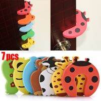 ☃☊ 7pcs/set EVA Children Doorstop Door Clip Kids Door Stopper Holder Doorknob Wall Protection Baby Safety Locks Finger Protecter