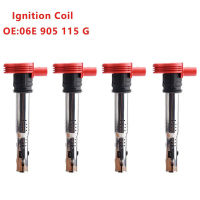 4Pcs รถ Ignition Coil 06E905115G ABCDE 07K905715F สำหรับ VW Jetta Golf Passat Tiguan CC สำหรับ Audi A3A4A5R8A7A8 TT Q3Q5