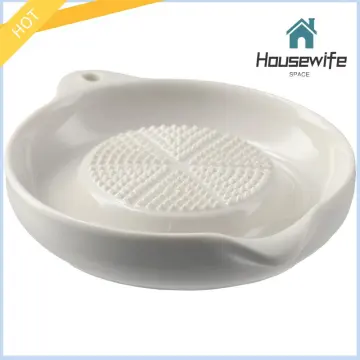 Porcelain Grater Plate for Garlic Onion Cheese Multipurpose