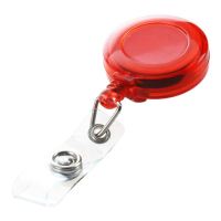 Retractable Ski Pass ID Card Badge Holder Key Chain Reels With Clip Red