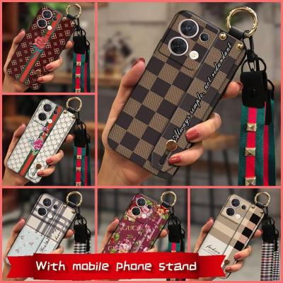 Original Anti-knock Phone Case For OPPO Reno8 5G Phone Holder Fashion Design Anti-dust Wrist Strap Soft classic Simple