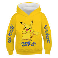 2021โปเกมอนเด็กเสื้อกันหนาวหมวกแจ็คเก็ต Pikachu ฤดูใบไม้ร่วงแจ็คเก็ตเด็กเด็กชายและเด็กหญิงเสื้อคลุมด้วยผ้าเครื่องแต่งกาย4 5 6 7 8 9 10-14ปี