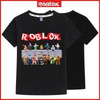 ใหม่ Roblox เกมการ์ตูนอะนิเมะเด็กชายและเด็กหญิงเสื้อยืดหลายสีสบาย ๆ แนวโน้มรอบคอครึ่งแขนเสื้อยืดของขวัญวันหยุดยอดนิยม