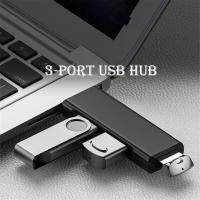 [HOT HAIXWLXKWW 589] อลูมิเนียม3พอร์ต USB 3.0 Hub Extensions 2.0 Adapter Station Data Splitter