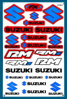 สติกเกอร์ ติดรถ SUZUKI RMZ สีฟ้า สติกเกอร์แต่งรถ สำหรับรถมอเตอร์ไซค์ ติดรถยนต์ ติดหมวกกันน็อค โลโก้ Stickers ยอดฮิต RZ961 จำนวน 1 แผ่น