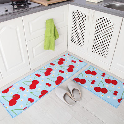 Honlaker Kitchen Mat Set Absorbing Oil Non-Slip Long Carpet Anti-Skid Latex Wear-Resistant Mats