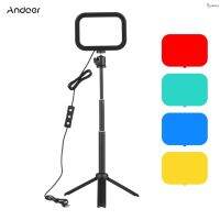 Andoer Ph-04 ไฟ Led ขนาดกะทัดรัด + ฟิลเตอร์ Led 1 * 5600K Usb + 1 * ขาตั้งกล้องสามขา + 1 * ที่มีความยืดหยุ่นสําหรับการเรียนการสอนถ่ายภาพ + 4 X ฟิลเตอร์สีแดง / สีเหลือง / สีเขียว