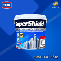 TOA super shield Semi-gloss acrylic paint ทีโอเอ ซุปเปอร์ชิลด์ สีน้ำอะคริลิก ชนิดกึ่งเงา สีขาว เบส A ขนาด 3.785 ลิตร