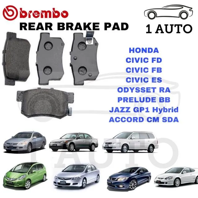 GENUINE BREMBO REAR BRAKE PAD HONDA CIVIC FD FB ES ACCORD CM ODYSSEY