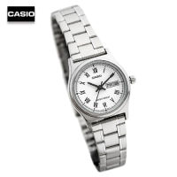 Velashop นาฬิกาข้อมือผู้หญิงคาสิโอ CASIO STANDARD สายสแตนเลส รุ่น LTP-V006D-7BUDF, LTP-V006D-7B, LTP-V006D