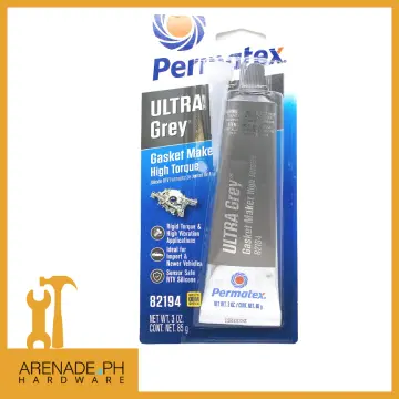 Permatex 82194 Permatex Ultra Grey Rigid High-Torque RTV Silicone Gasket  Maker- 3.5oz Tube (82194)