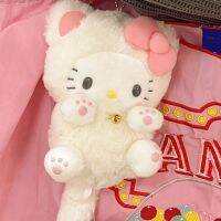 Hello Kitty อะนิเมะการ์ตูนฟิกเกอร์ยัดนุ่นสุดตุ๊กตาผ้ากำมะหยี่น่ารักสำหรับเด็กผู้หญิงขนาดเล็กห้อยตุ๊กตาผ้าพลัฌพรีเมี่ยม