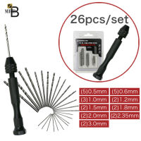 Aluminum Mini Hand Drill Keyless Chuck with Twist Drills Rotary Tools