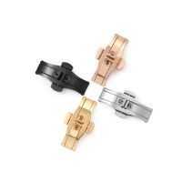 ：》《{ 5Mm 6Mm Stainless Steel Butterfly Buckle For Steel Watch Band Strap Small Port Dual Press Replacement Watch Clasp