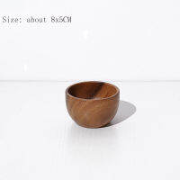 Natural Luxury Acacia Wooden Bowl Wood Grain Korea Japanese-style Basin Tableware Household Fruit Plate Rice Ramen Salad Bowl