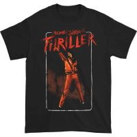 เสื้อยืด Michael Jackson Thriller แฟชั่นสุดเท่ท็อปส์ซูคอรอบใหม่เสื้อยืดตลกสำหรับผู้ชายและผู้หญิง Xs-3xl ผ้าฝ้ายมีแบรนด์สำหรับฤดูร้อน