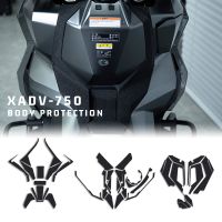 ○ สำหรับ XADV 750ป้องกันสำหรับฮอนด้า XADV X-ADV 750 XADV750 2021 2022รูปลอกสติกเกอร์ติดมอเตอร์ไซค์ที่ยึดเข่าเชื้อเพลิงก๊าซฉุดด้าน