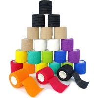 【LZ】 24 rolls Self Adhesive Bandage Wrap Breathable Self Adherent Wrap for People   Pets Athletic Elastic Cohesive Bandage