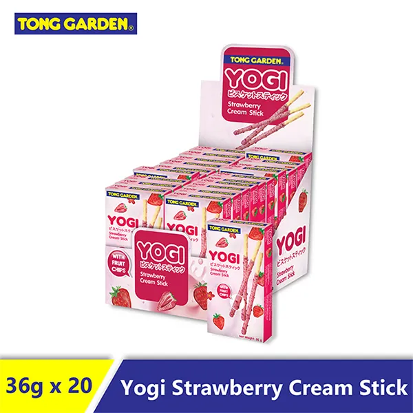 Tong Garden YOGI Strawberry Cream Stick 36g x 20 Lazada