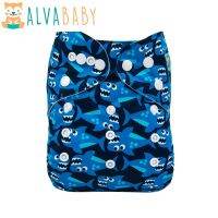 ALVABABY Cloth Diapers Baby Reusable Cloth Nappy Printing With 1Pc Microfiber Insert